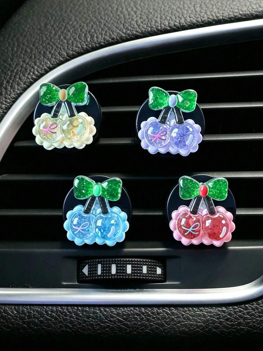 1個/4個裝 樹脂迷你櫻桃汽車出風口裝飾品,汽車空調出風口裝飾配件 - A - 查看 1