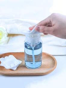 1pc Plastic Pump Dispenser Bottle, Suitable For Nail Polish Remover, Makeup Remover, Etc. With Flip Cap Pump Dispenser, Travel Storage Bottle (120ml-200ml), Great Christmas Gift - White - View 4