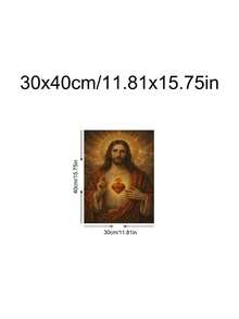 1pc Christian Wall Art, Sacred Heart Of Jesus Print, Religious Art, Catholic Home Decor Poster, Gift, Suitable For Bedroom, Living Room, Kitchen, Apartment, Wall Art, Wall Decor, Home Decor, Room Decor, Canvas Wall Art, Poster, Optional Frame - 1PCS - View 21