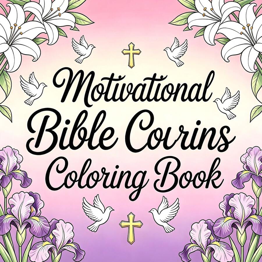 Bibel-Malbuch mit Blumen für christliche Erwachsene, elegante Blumen-Taube-Olivenzweig-Schriftstellen-Kunstseiten, beruhigende spirituelle Maltherapie, durchdachtes spirituelles Geschenk für Glaubensbegeisterte
