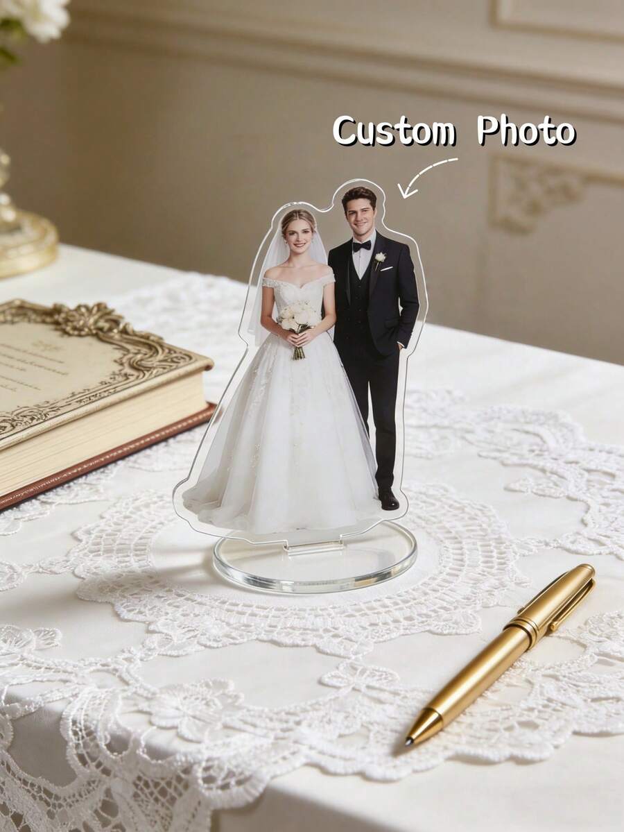 1Pc Custom Acrylic Standee, Personalized With Your Photo, Perfect For Gift Giving And Daily Decoration, Ideal For Birthday, Christmas, Anniversaries, Holidays, And Special Memories.