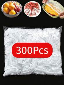 500個可重複使用彈性食品儲存蓋 - 半透明彈性塑料包裝，用於保存剩菜、水果和蔬菜 - 適用於廚房、冰箱和檯面儲存，也可用於婚禮裝飾 - 查看 15