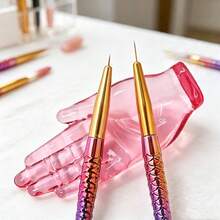 1 buah Tempat Penyimpanan Kuas Seni Kuku Berbentuk Jari Kreatif, Rak Penyimpanan Kuas Multi-Slot, untuk Penggunaan Salon, Dudukan Kuas Lukisan Kristal Berwarna-warni untuk Meja, Alat Penyimpanan Seni Kuku - MultiWarna - View 2