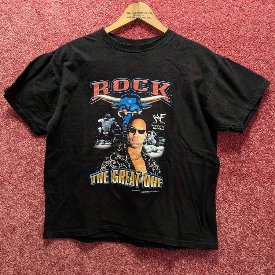 Crazy Hard Vintage 2000 The Rock WWFs Wrestling T-Shirt - 款式 - 查看 1