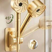 Tatukiko Gold No-Drill Shower Head Holder, Adjustable Universal Bathroom Fixed Bracket G1/2 - Gold - View 6
