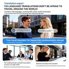 AI Real-Time Translation Earbuds, 156 Languages Translation Earbuds, Wireless Translation Earbuds, Bluetooth Earbuds, Suitable For Travel, Business Meetings, Learning - View 4