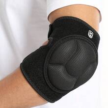 Black Elbow Guard Single Sports Elbow Guard Skiing Adult Tactical Crawling Training Thickened Roller Skating Anti-Collision Slider Elbow Guard - A Black One - View 2