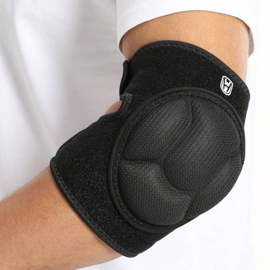Black Elbow Guard Single Sports Elbow Guard Skiing Adult Tactical Crawling Training Thickened Roller Skating Anti-Collision Slider Elbow Guard