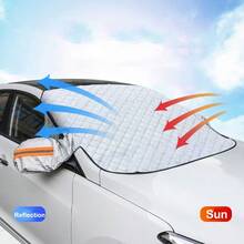 Car Front Windshield Sun Shade, Heat Insulation UV Protection Sunshade, Snow Frost Protection Cover, Car Side Window Privacy Curtain. Summer Sunshade Cooling, Winter Snow Ice Dust Protection Car Cover - A - View 3
