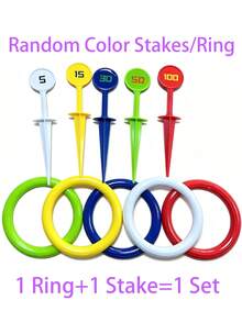 10 Sets/5 Sets Outdoor Ring Toss Game, Adult Ring Toss Game, Beach Sports Equipment, Game Gear, Large Outdoor Lawn Backyard Picnic Game, Outdoor Sports Entertainment Supplies, Birthday Party Gift, Interactive Activity, Can Be Played In Home Garden, Camping Party, Beach, Park, Easy To Carry, Outdoor Garden Decor, Room Decor, Teacher Gift, Wedding Decor, Holiday Accessory, Garden, DIY, Bedroom Decor, Dorm Essential, Travel Essential, Bachelor Party Supplies, Autumn Home Decor - Random Color - View 9