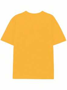 Camiseta infantil meninos  'BRO I'M 5', com um design descontraído e casual, ideal para usar no dia a dia. Tem uma estampa moderna que chama a atenção e é feita de tecido confortável - Amarelo - Visão 2