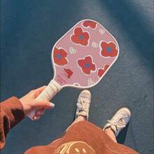 Pickleball Paddle Set Lightweight Pickleball Racket For Adults & Beginners Pickleball Paddle Set With 2 Balls Pattern Pickleball Paddle Lightweight Fashion Pickleball Racket Sports Gift - Pink - View 6
