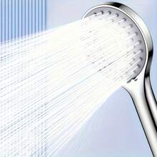Shower Head Large Aperture High Pressure Boost Bathroom Shower Sprayer - Silver - View 9