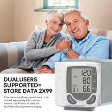 AVXLRQ Wrist Digital Blood Pressure Monitor With Large LCD Screen-Including Hypertension Detector, Heart Rate And Pulse Measurement, Memory Function And Battery Power Supply (Excluding Battery) - White - View 4