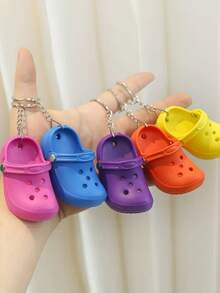 1pc Cute Mini EVA Shoe, Suitable For Keychain Bag Accessory Car Decor Pendant Shoe Ornament Y2K Style Charm - Multicolor - View 6
