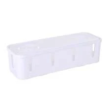 Grey Dustproof Power Cord Storage Box With Heat Dissipation Socket Box Home Office Cable Organizer - Multicolor - View 13