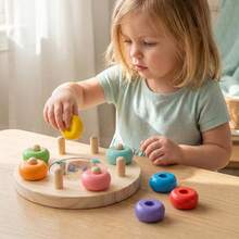 Wooden Caterpillar Lacing Game, Color Matching Bead Lacing Toy With Logic Cards, Educational Learning Toy To Develop Fine Motor Skills And Hand-Eye Coordination, Suitable As A Gift For Children 3 Years And Older - Multicolor - View 4