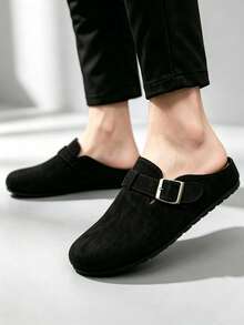 Men's Slippers, Fashionable & Versatile, Thick Soft Sole, Slip-On Casual Sandals - Black - View 5