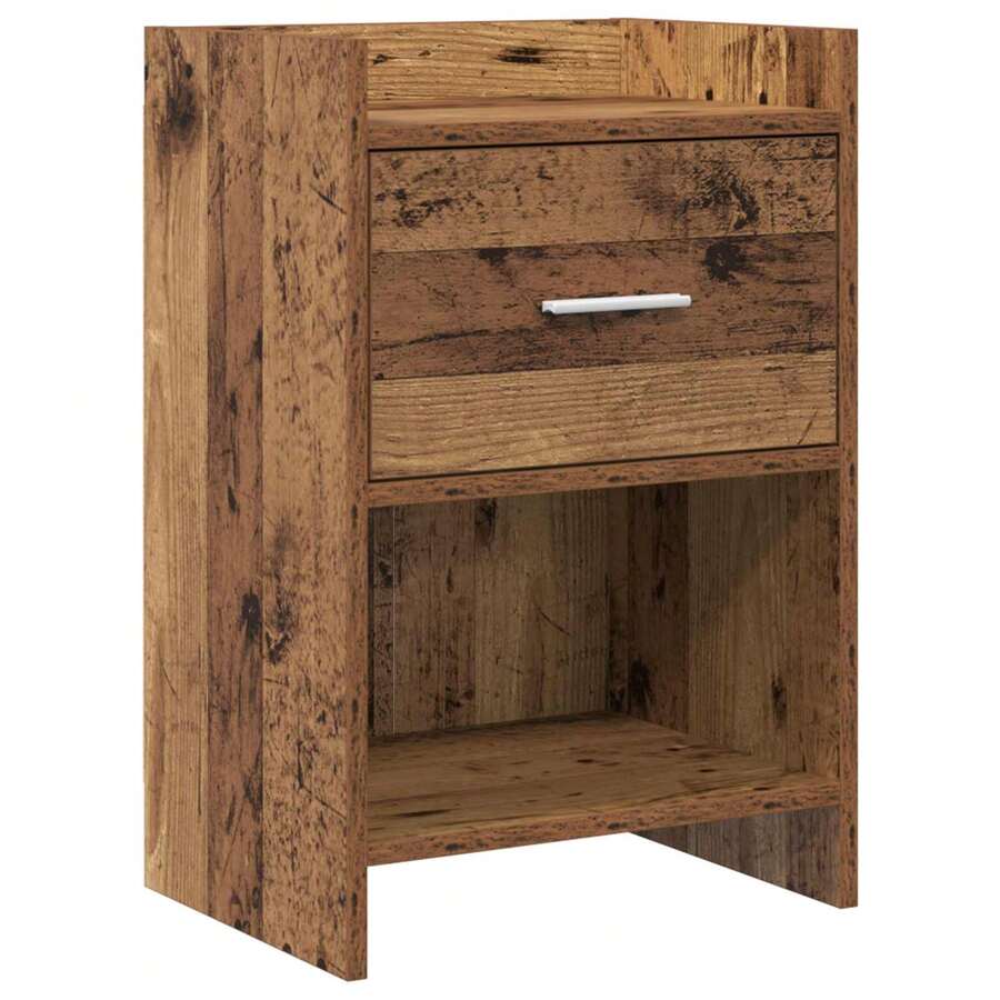 vidaXL Nachttische Altholz 40 x 30 x 60 cm Holzwerkstoff Geeignet für Wohn- und Schlafzimmer; ideal für Kommoden und Nachttische mit Schubladen; platzsparende Montage; perfekt als Geschenk oder Wohnaccessoire. - Braun - Übersicht 1