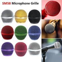 1pc Metal Steel Mesh Microphone Replacement Grille Grill Head Ball For SM58 Beta58 Wired Wireless Handheld Professional Party Mic Accessories - one-size - View 2