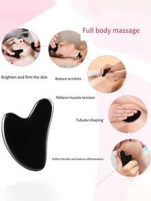 1PC Black Facial Massage Board, Beauty And Skincare Product, SPA, Self-Care, Skincare Tool, Facial Care, Beauty Therapist Supplies, Massage, Facial Massage Tool - Black - View 3