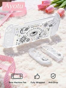 Ayotu 1pc Sun Moon Star Pattern Compatible With Switch2/Switch NS/Switch OLED Game Console Protective Shell, New Generation TPU Soft Shell, Universal Game Controller Protective Case, Switch Controller Protective Case, Switch Game Accessories, Anti-Drop, Anti-Slip, Anti-Scratch, Fashionable, Autumn Romantic/Back To School Gift/Valentine's Day Gift/Christmas Gift/Halloween Gift - Multicolor - View 18