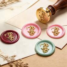 BAOFALI 3D 浮雕字母 T 蠟封黃銅印章頭 25mm - 字母T - 查看 5
