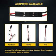 6入組 冷白色 5050 9SMD LED 面板車用閱讀室內燈 DC 12V，附 T10 / BA9S / 燈泡座適配器 - 9SMD - 查看 6