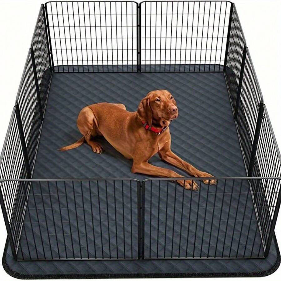 1pc Extra Large Dog Crate Mat - Quick-Dry, Non-Slip, Breathable Polyester Pet Training Pad, Suitable For Puppies, Senior Dogs - Washable And Reusable Floor, Sofa, Bed Protector Mat With Car Seat Cover