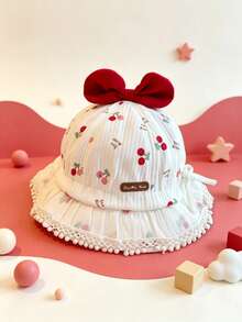 Personalized Custom 1pc Bow Style Soft Hat - Multi-Color Options, Customizable Embroidered Name/Letter Sun Hat, Sweet, Fashionable, Cute, Lightweight Bucket Hat, Practical Birthday/Holiday Gift. Perfect For Spring/Summer Outdoor, School, Play - Multicolor - View 11