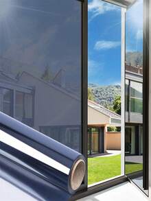 One-Way Privacy Window Film, Daytime Privacy Window Film, Home Anti-UV Mirror Film, Glue-Free Static Adhesion Heat Insulation Reflective Glass Film, Suitable For Home And Office - Multicolor - View 33