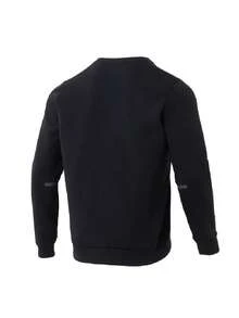 Under Armour Men's Top, Minimalist Loose Comfortable Ribbed Crew Neck Pullover, Soft Knit Long Sleeve Sports Sweatshirt 1381688-001 - Black - View 3