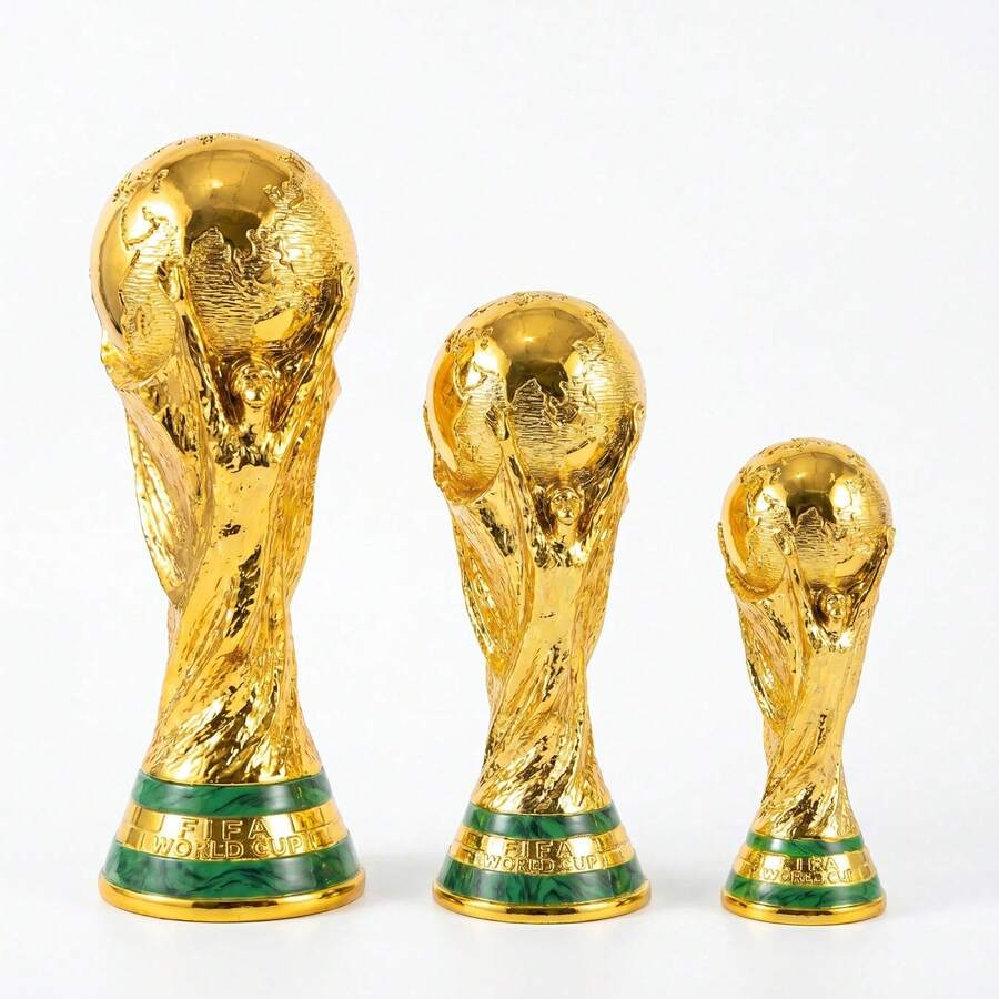 2026 FIFA 世界盃官方授權獎盃複製品,金色冠軍盃樹脂雕像,足球收藏紀念品,居家辦公室桌面裝飾,足球迷運動紀念禮物 - 多色 - 查看 1