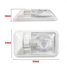 Lámpara de techo LED de 12V para RV - Iluminación interior para RVs - Adecuada para remolques, caravanas y RVs basadas en barcos - 1 unidad de luz de cúpula individual - Ver 6