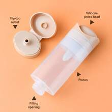 Botol Dispenser Perjalanan Isi Ulang, Wadah Cairan Portabel Anti Bocor untuk Sampo, Losion, Tabir Surya, dan Alas Bedak, Perlengkapan Perjalanan Penting - View 5