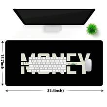 Minimalistisches Buchstabenmuster Extra langes Gaming Mauspad & Schreibtischunterlage Set, rutschfeste langanhaltend Gummibasis, glatte empfindliche Oberfläche, geeignet für PC Laptop Büro Zuhause, abstrakte Kunst Schreibtischdekoration, Schulanfangszubehör - A - Übersicht 7