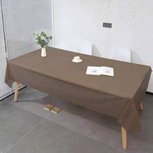 5/10pcs Coffee Brown Disposable Plastic Decorative Tablecloths, Suitable For Birthday Parties, Weddings, Holidays, Party Room Decoration And Props - Multicolor - View 2