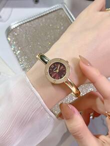 1pc Women's Watch, Gold Color, Classic Oval Dial With Roman Numeral Markers, Suitable For Daily Wear, Business Work, Holiday Gift - Square Watch - View 7