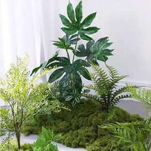 1pc 100g Artificial Moss, Suitable For Various Occasions, Home Decor Faux Moss, Micro Landscape Arrangement Decoration, Lawn Bonsai Potted Plant Ground Cover Landscape - Green - View 5