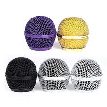 1pc Metal Steel Mesh Microphone Replacement Grille Grill Head Ball For SM58 Beta58 Wired Wireless Handheld Professional Party Mic Accessories - one-size - View 9