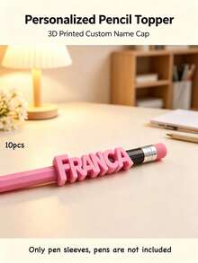 Customized Name 3D Printed PLA Pencil Topper, Personalized Back To School Small Gift, Cute Customized Stationery Gift, Pencil Topper Only, Pencil Not Included - Multicolor - View 9