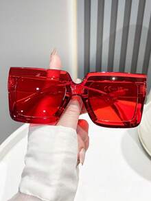 4pcs Y2K Oversized Glasses Sets, Suitable For Beach And Travel, Retro Square Frame, Fit For Outfits And Back To School Season - Multicolor - View 10