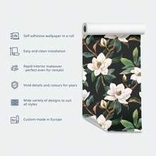 Papel tapiz con patrón de plantas verdes para decoración del hogar - Autoadhesivo - Ver 4