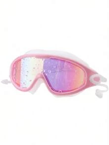 Adult Swimming Goggles, Large Frame Anti-Fog Design With Goggle Storage Case, Integrated Earplugs, Wide-Angle Design, Suitable For Swimming Pool Training And Water Sports, School Goggles, Holiday And Back-To-School Season Gift - Pink - View 1