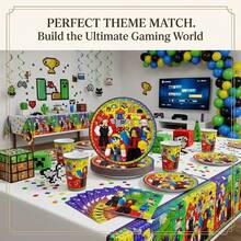 Roblox 30pcs Cartoon Dining Elements Party Tableware Set, Disposable Cutlery Set Including Cups, Plates, Straws, Ideal For Family Gatherings, Birthday Parties, Decorative Napkins, Double-Layer Cartoon Design, Suitable For Parties, Camping, Picnics, Backyard BBQs, Birthday Party Supplies - Roblo Napkins 2 Paper Cups and Saucers - View 2