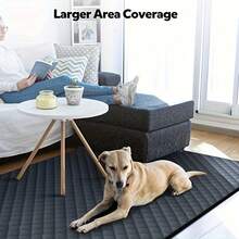 1pc Extra Large Dog Crate Mat - Quick-Dry, Non-Slip, Breathable Polyester Pet Training Pad, Suitable For Puppies, Senior Dogs - Washable And Reusable Floor, Sofa, Bed Protector Mat With Car Seat Cover - Multicolor - View 5