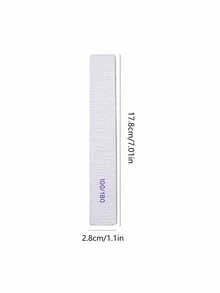 2pcs Professional Nail File,180/100 Nail File For Natural Nails, Nail File Double-Sided Washable Fine Grain Nail File For Home And Salon Use. - A - View 3