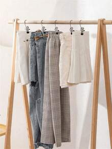 30/10/1pc Multi-Functional Stainless Steel Clothes Clips Hangers, Hanger Hooks, Non-Slip Clothespin For Pants, Skirts Drying, Space Saving Organizer For Bedroom, Closet, Dorm, Home, Bathroom, Clothes Rail, Hooks, Back To School - Multicolor - View 8