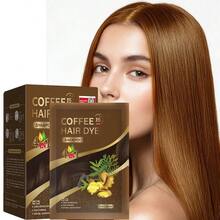 Ginger 4-In-1 Hair Dye Shampoo - Plant Extracts, Moisturizing & Long-Lasting, Available In Black, Chestnut, Coffee, And Dark Brown Shades, Gentle On Sensitive Light Beige, Unisex For Men & Women - Coffee Brown - View 7