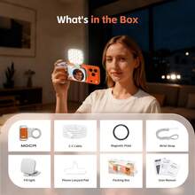 COMITOK MOCA Magnetic Phone Camera Grip With Fill Light Wireless Remote Control Ergonomic Handle For IPhone 17 Supports IOS17/18/26 Features 1/4" Screw For Tripod Mounting Ideal For Night Photography Vlogging And Touching Up Makeup On The Go - View 13